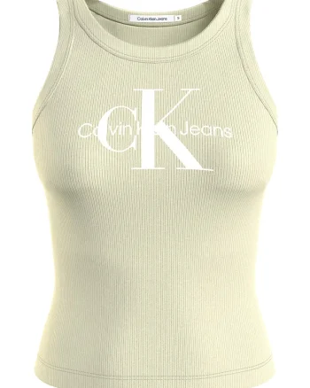 Top crop cu logo, Kaki
