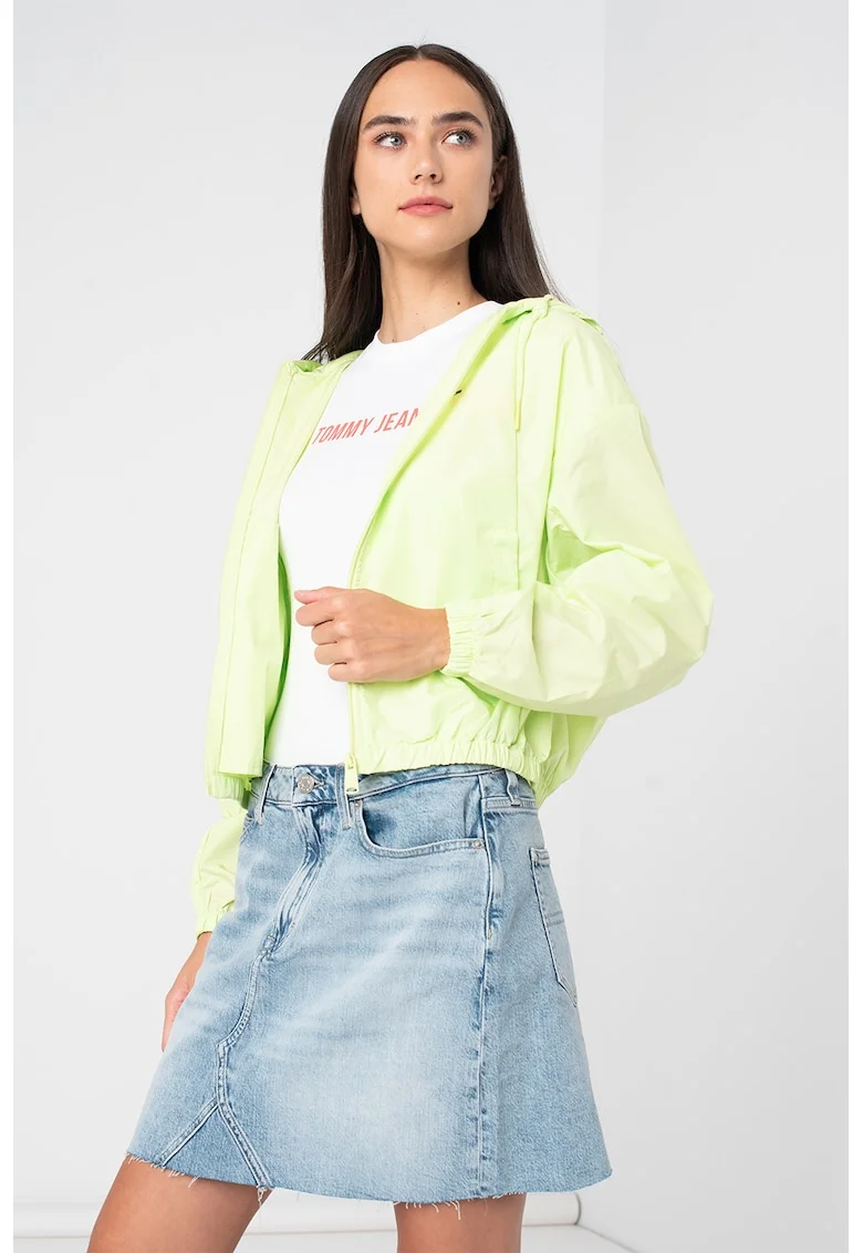 Jacheta usoara cu gluga, Verde lime