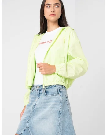 Jacheta usoara cu gluga, Verde lime