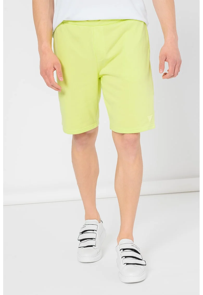 Bermude cu detaliu logo pentru fitness, Verde lime