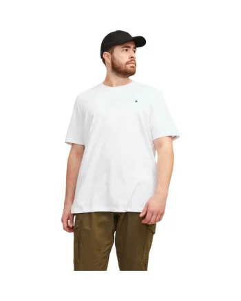 Tricou JACK &JONES Paulos Crew PLS 41584, Alb