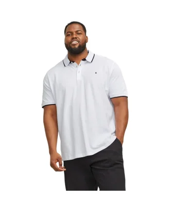 Tricou JACK &JONES Paulos Polo PLS 41558, Alb