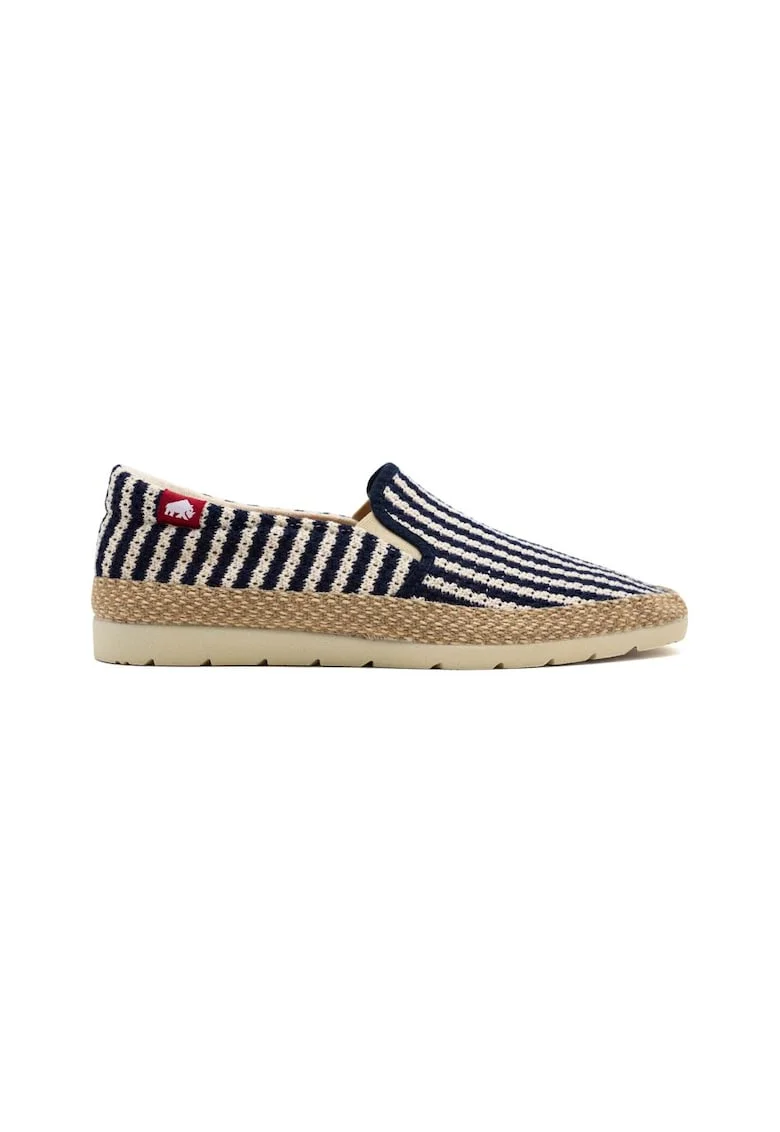 Espadrile din material textil cu model in dungi, Albastru royal/Bleumarin