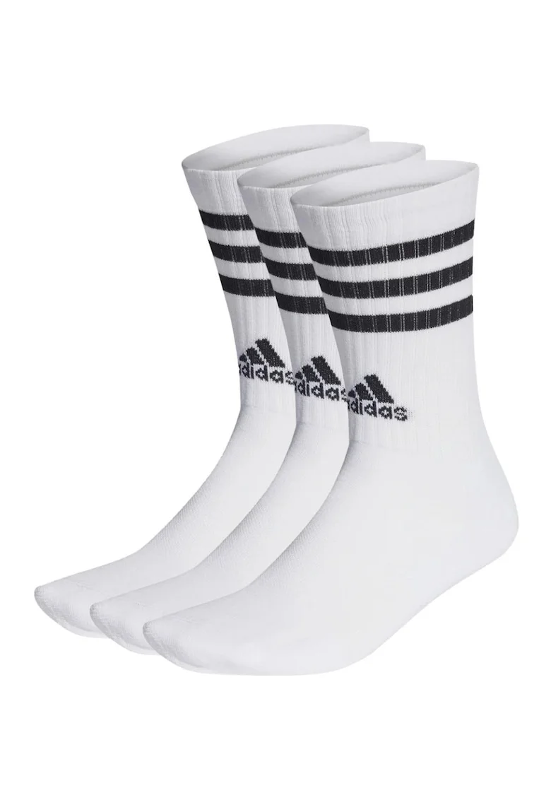Set 3 perechi sosete  3s Cushioned Crew, alb, Alb