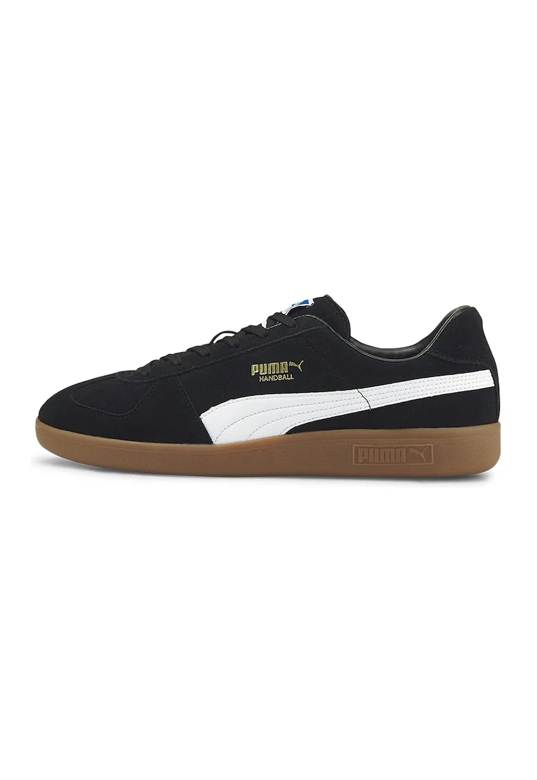 Pantofi de piele intoarsa pentru handball, Alb/Negru