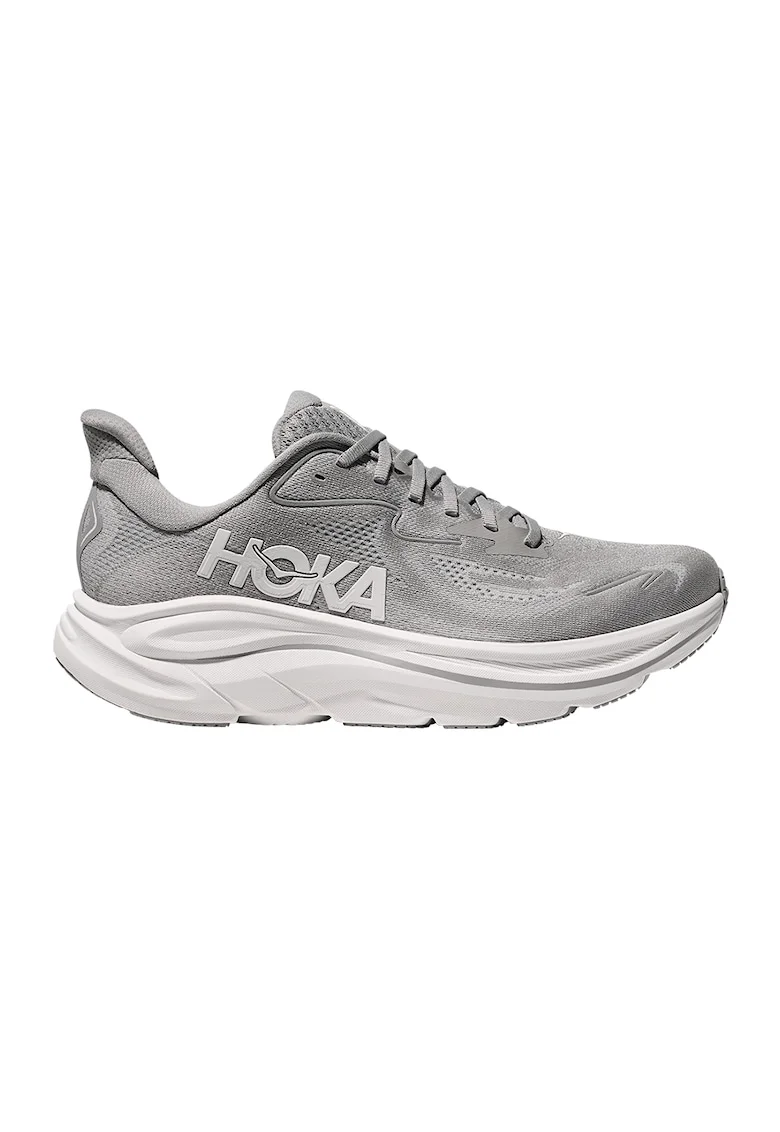 Pantofi Clifton 10 cu logo pentru alergare, Gri deschis