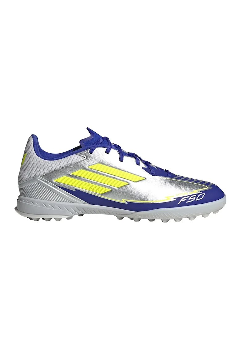 Pantofi pentru fotbal F50 League Messi, Albastru royal/Argintiu