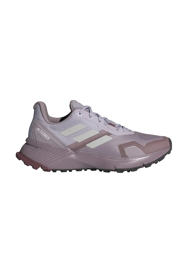 Pantofi Soulstride cu logo pentru alergare pe teren accidentat, Gri deschis/Violet prafuit
