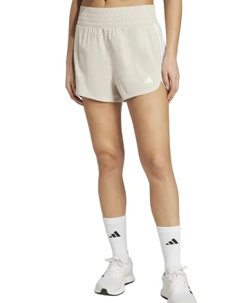 Pantaloni scurti cu logo pentru antrenament Pacer, Bej deschis
