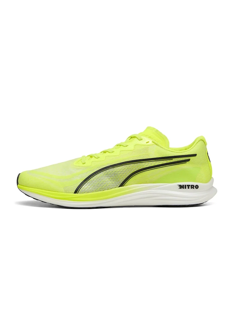 Pantofi sport cu model si sireturi, Negru/Galben