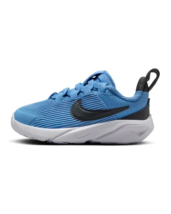 Pantofi cu insertii sintetice, pentru alergare Star Runner 4, Negru/Albastru lavanda