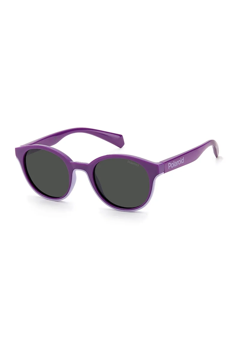 Ochelari de soare rotunzi polarizati, Violet/Gri inchis