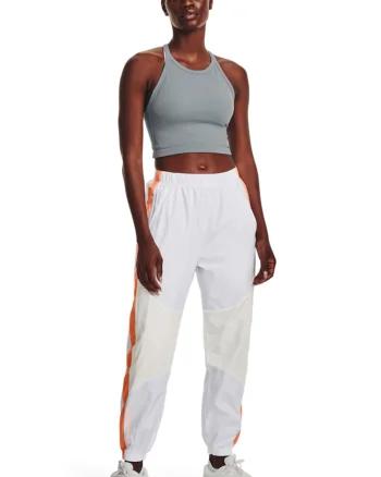 Pantaloni sport pentru antrenament Rush™ Woven, Alb/Portocaliu pal