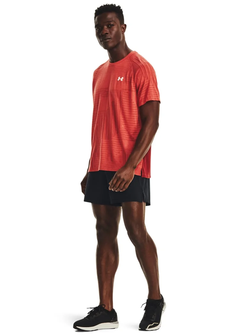 Tricou cu detalii reflectorizante, pentru alergare Streaker, Portocaliu mandarina
