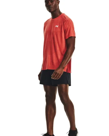 Tricou cu detalii reflectorizante, pentru alergare Streaker, Portocaliu mandarina
