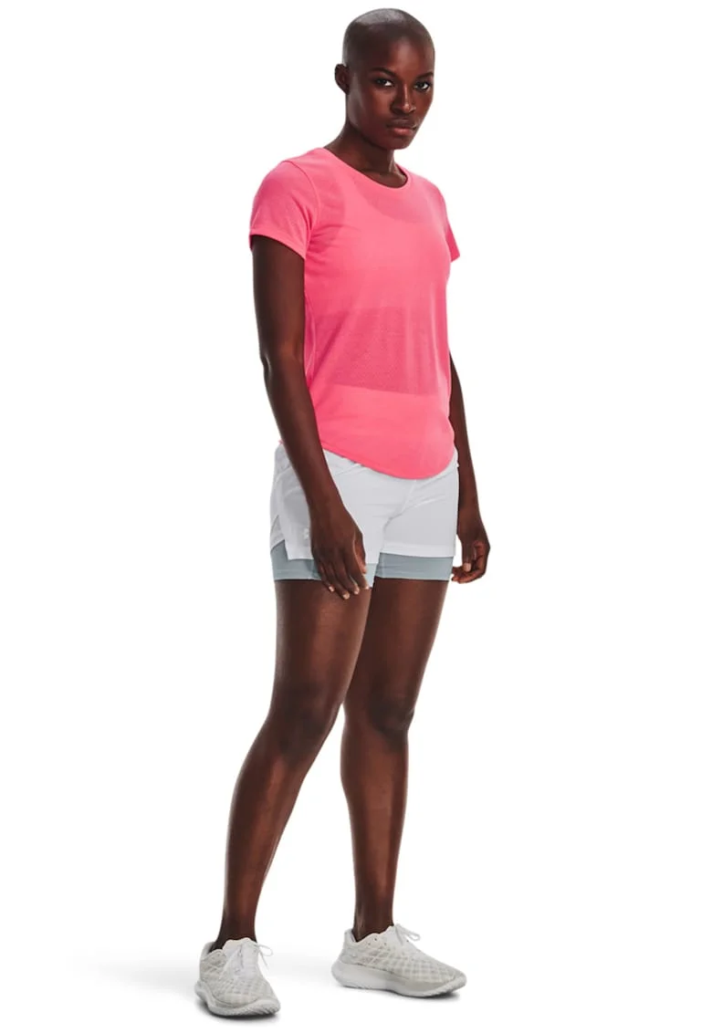 Tricou slim fit pentru alergare Streaker, Roz aprins