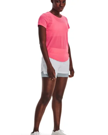 Tricou slim fit pentru alergare Streaker, Roz aprins