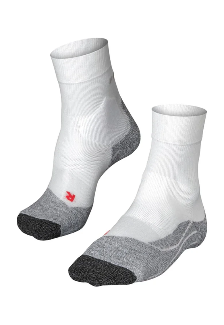 Sosete lungi pentru alergare, cu amortizare intensa RU3 Comfort, Alb/Gri melange