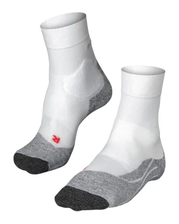 Sosete lungi pentru alergare, cu amortizare intensa RU3 Comfort, Alb/Gri melange