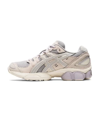 Pantofi cu garnituri textile Gel-Nimbus 9 pentru alergare, Gri deschis/Bej deschis
