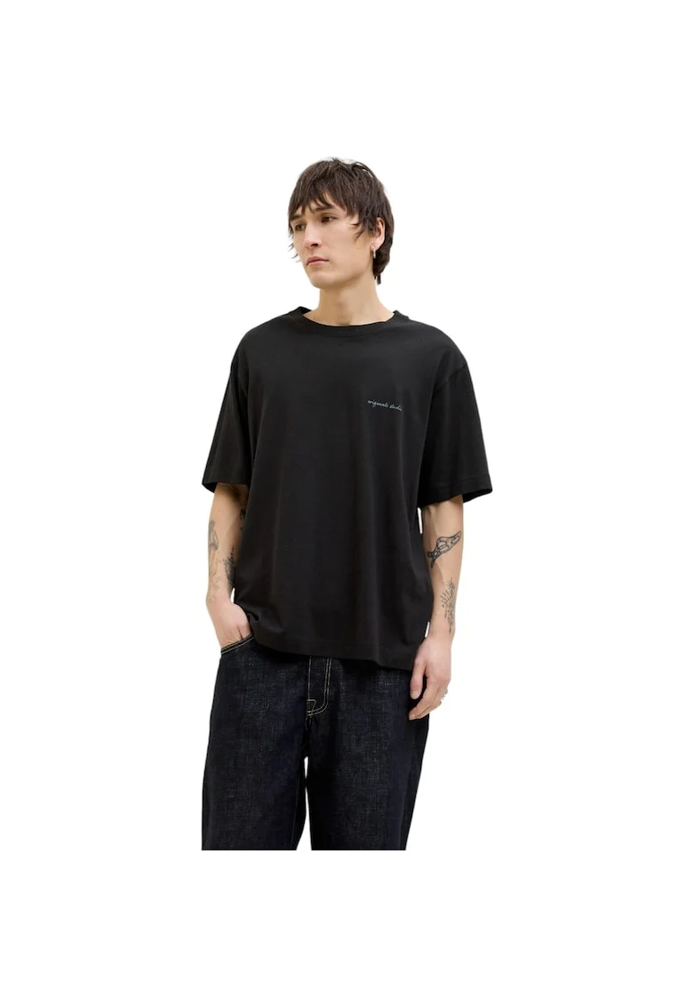 Tricou JACK &JONES Marrakesh Sketch 42007, Negru