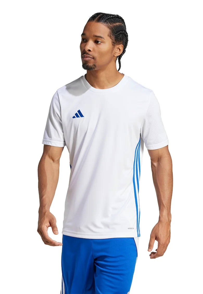 Tricou slim-fit pentru fotbal Tabela 23, Albastru royal/Alb optic