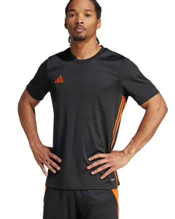 Tricou slim-fit pentru fotbal Tabela 23, Negru/Portocaliu