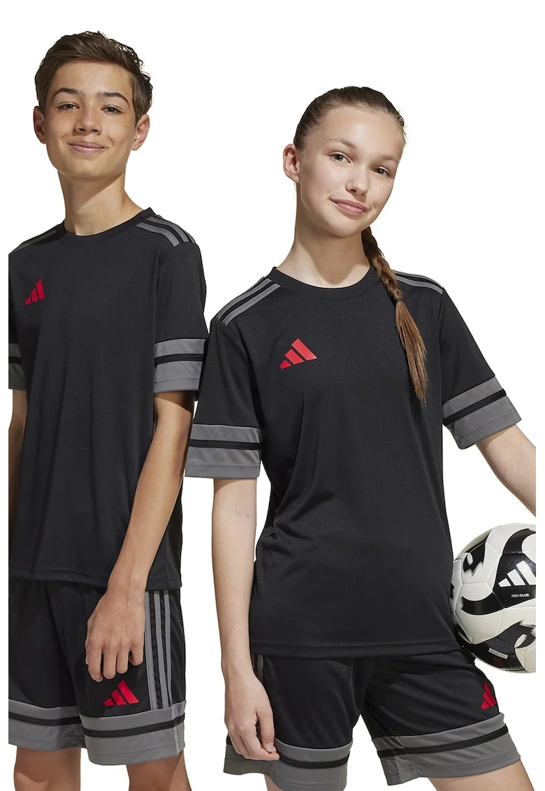 Tricou pentru fotbal Squadra 25, Rosu/Negru/Gri