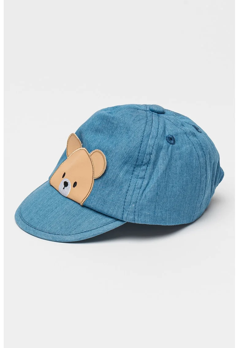 Sapca din bumbac, Albastru pastel/Maro nisip