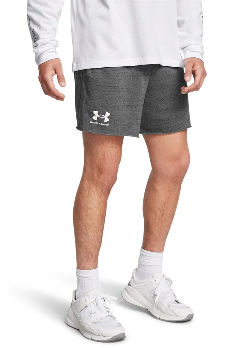 Pantaloni scurti pentru fitness Rival, Alb/Gri melange
