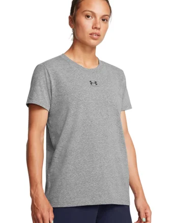 Tricou cu detaliu logo Rival Core, Negru/Gri melange