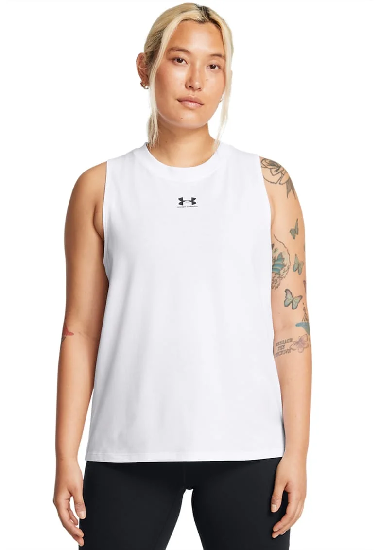 Top Campus Muscle, Alb/Negru
