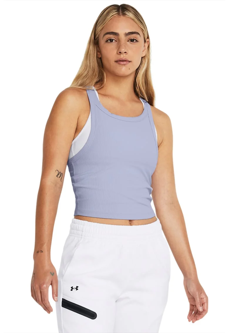 Top crop pentru fitness, Albastru deschis
