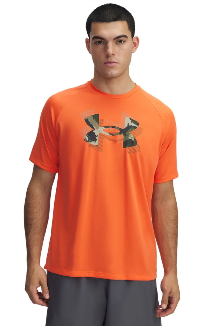 Tricou cu maneci raglan, pentru antrenament, Portocaliu/Kaki