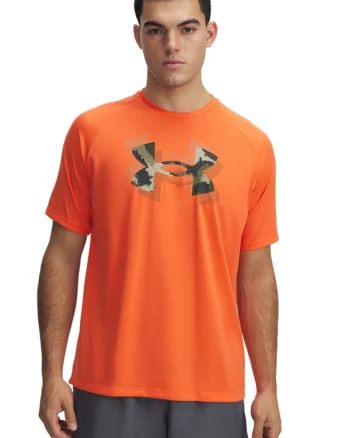 Tricou cu maneci raglan, pentru antrenament, Portocaliu/Kaki