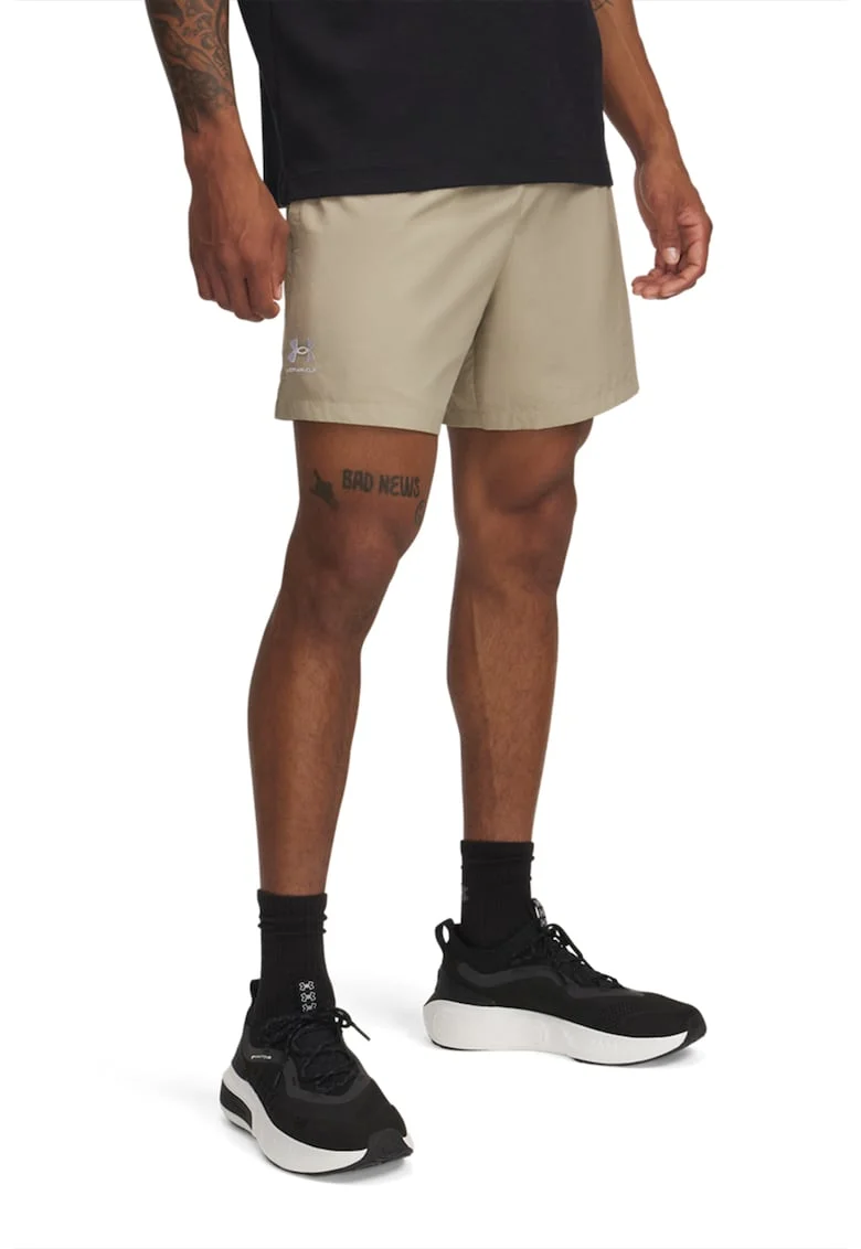 Pantaloni scurti cu snur, pentru fitness Icon, Alb/Maro nisip