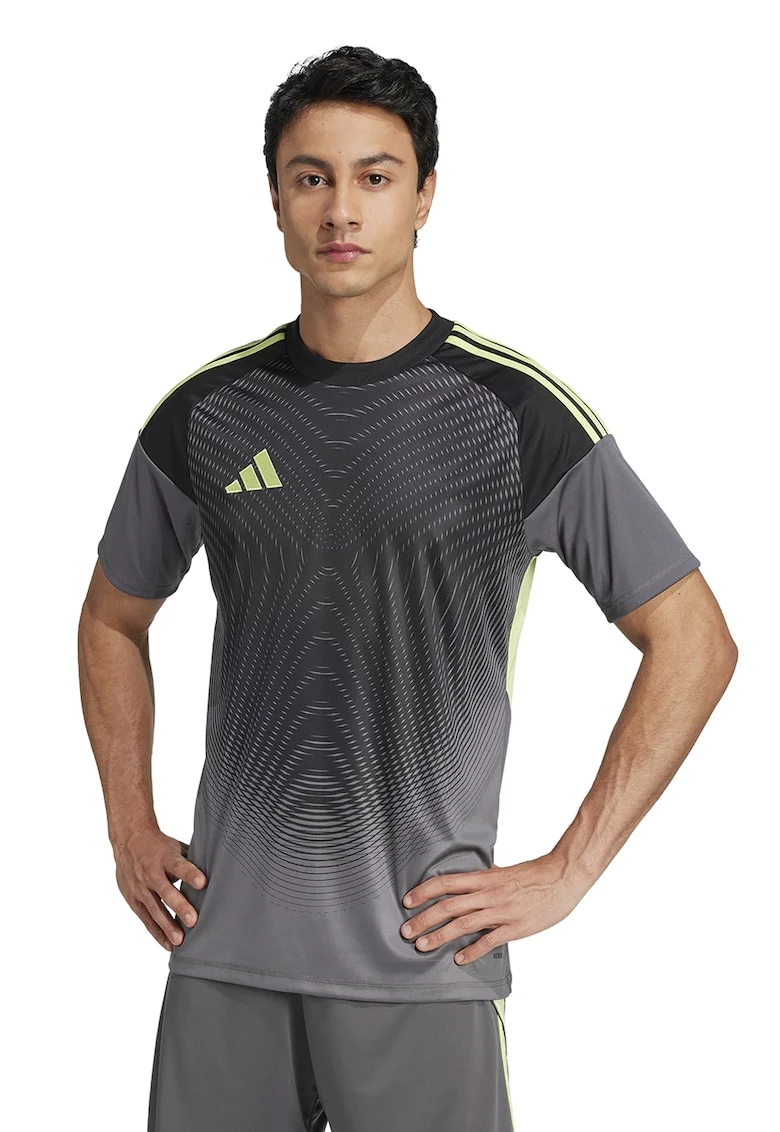 Tricou pentru fotbal Tiro 25 Competition, Negru/Gri