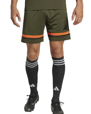 Pantaloni scurti cu detaliu logo pentru fotbal, Portocaliu/Kaki