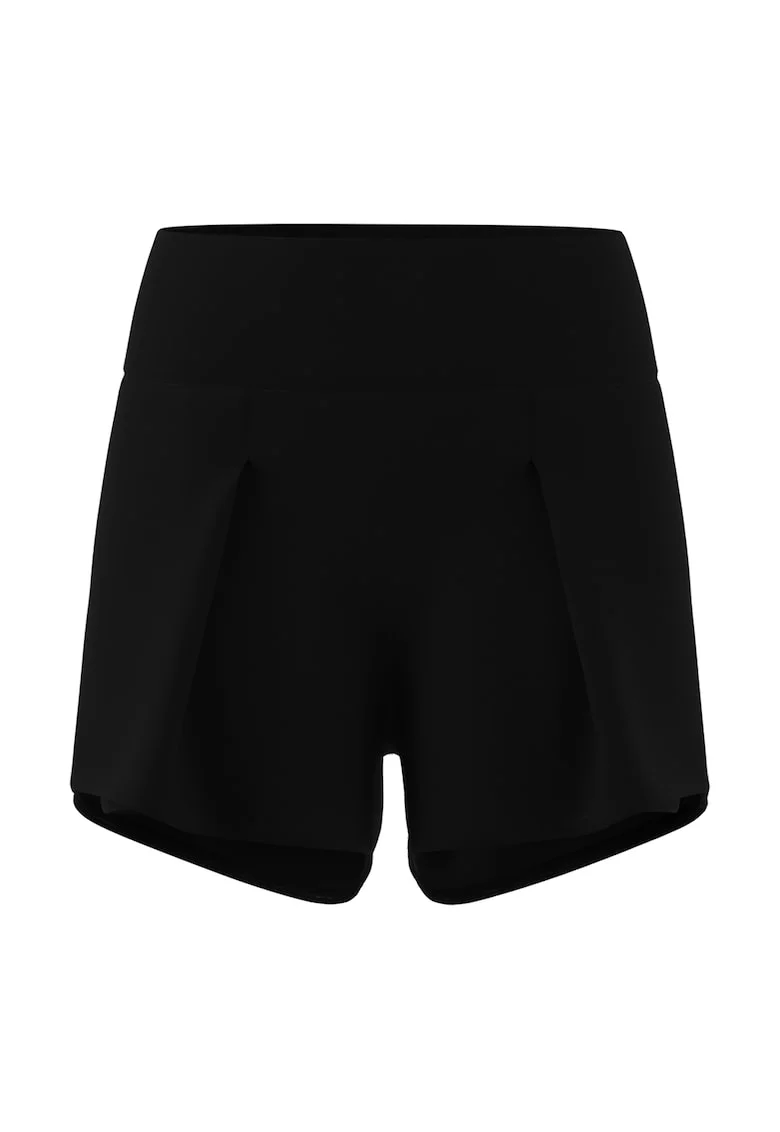 Pantaloni scurti cu detaliu logo pentru tenis, Negru