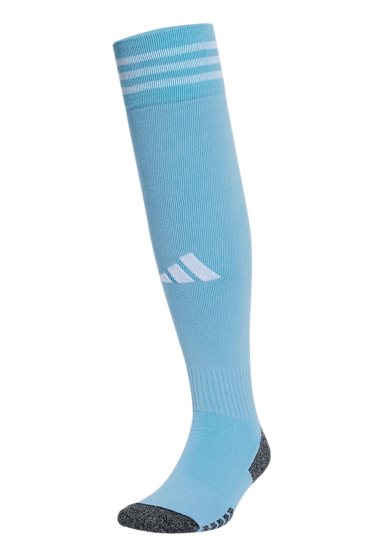 Sosete lungi peste genunchi, pentru fotbal Adi 23, Negru melange/Albastru deschis