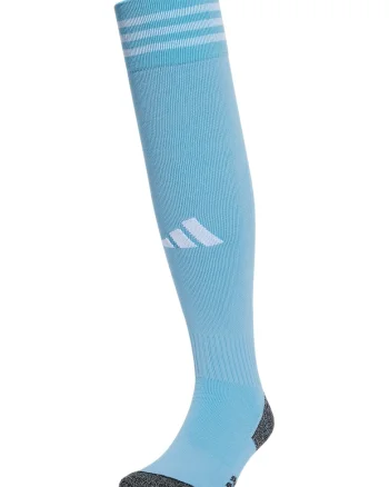 Sosete lungi peste genunchi, pentru fotbal Adi 23, Negru melange/Albastru deschis
