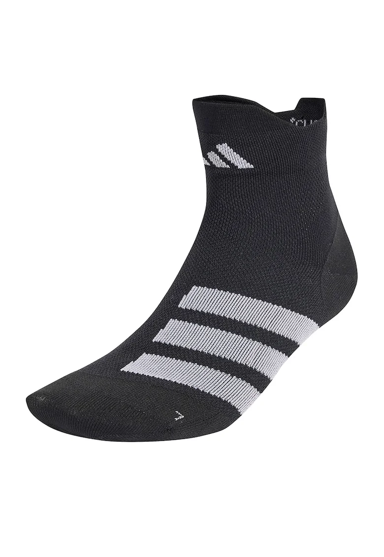 Sosete unisex pentru alergare Adizero, Negru stins/Alb optic