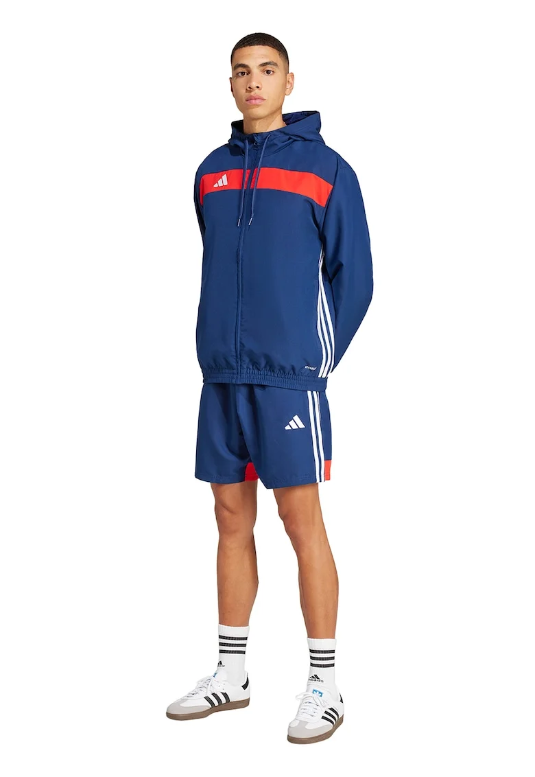 Pantaloni scurti pentru fotbal Tiro Essentials, Alb optic/Albastru indigo