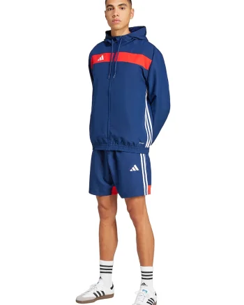 Pantaloni scurti pentru fotbal Tiro Essentials, Alb optic/Albastru indigo