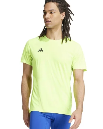 Tricou slim fit pentru alergare Adizero, Verde lime