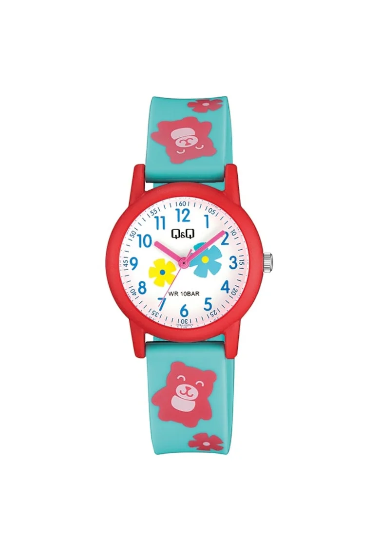 Ceas copii  V23A-003VY, rezistent la apa 100 m, Teddy bear