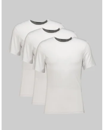 Set de tricouri slim fit de casa - 3 piese, Alb