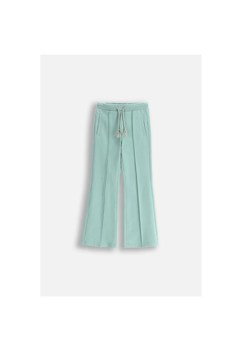 Pantaloni sport evazati cu talie ajustabila
