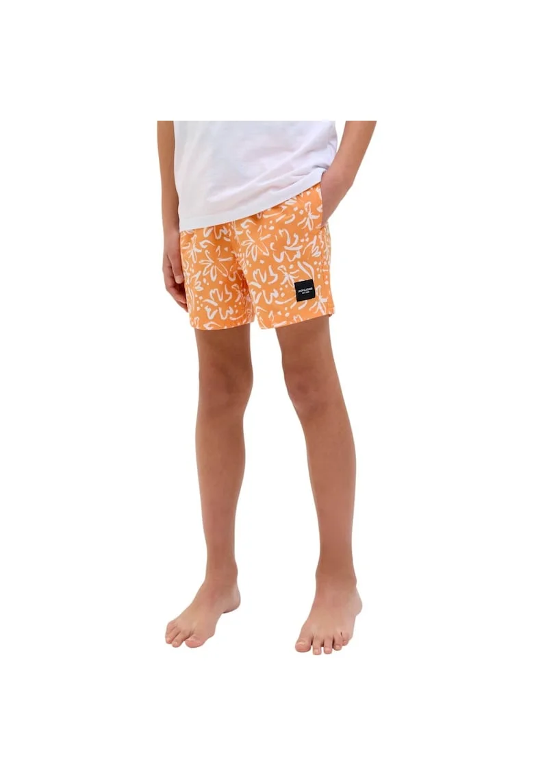 Short JACK &JONES Maui Swim Novelty AOP JNR 42718, Albastru deschis