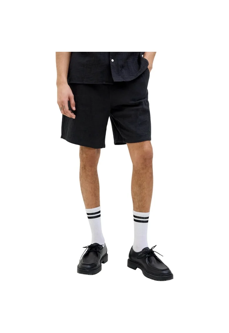 Short JACK &JONES Aiden Patras 42743, Negru